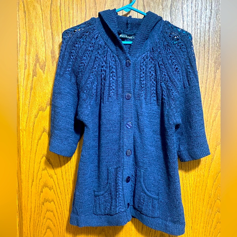 Mechant Navy Blue Women's Sweater